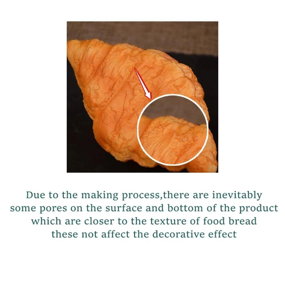Croissant en PU Simulation Pain Exquis Artificiel Pain Soda Faux Décor de Vitrine