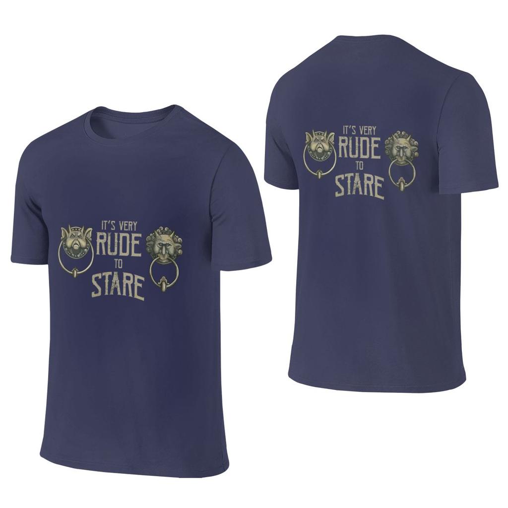It S Very Rude To Stare Labyrinth Knockers Retro Hong Kong Style Reversible Tshirt Sweet Girl Girlish Feeling Embroidery Tees