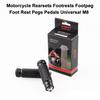 2pcs Universal CNC Motorcycle Rear Footrests Footpegs Foot Rest Pegs Pedals M8 6063 Aluminium Refit Durable 102X26X26mm