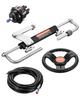 90HP Hydraulic Outboard Steering Kit, Marine Boat Hydraulic Steering System with 13.5-inch Steering Wheel, Helm Pump