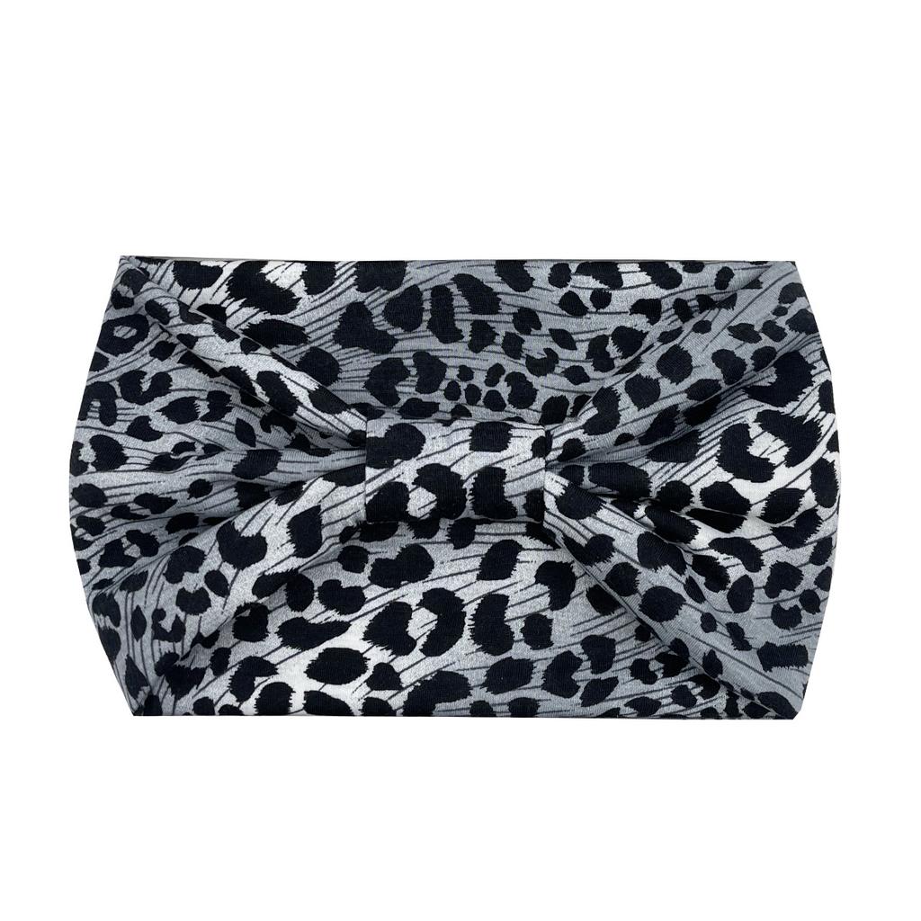 Knot Headband, Color Blocked Pattern Printed Sports Headband, Fashionable Polka Dot Wide Edge Elastic Headband