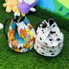 Graffiti Puppy Golf Ball Drawstring Pouch PU Leather Golf Ball Container  Gym Sports