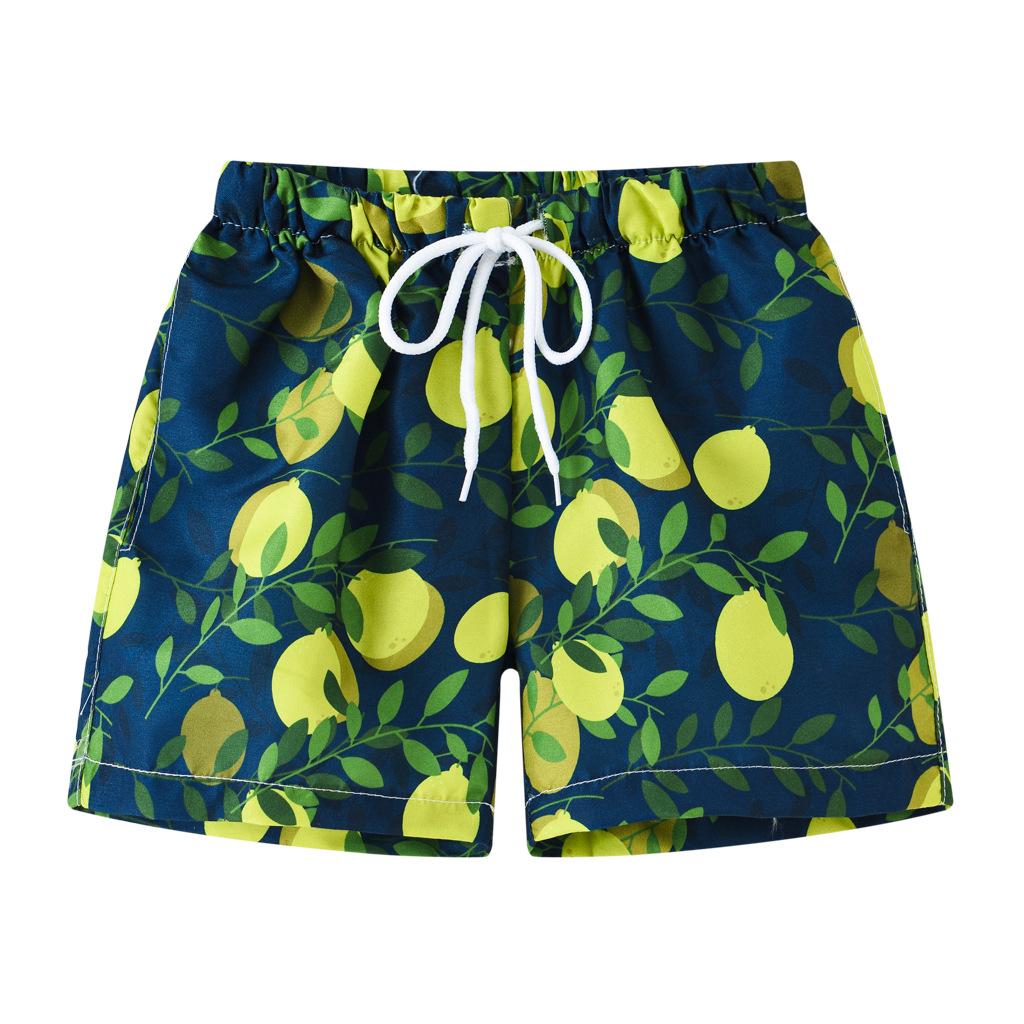 Kids Adjustable Drawstring Swim Trunks Elastic Waist Quick Drying Beach Shorts for Boys Girls Summer Pool Water Activities