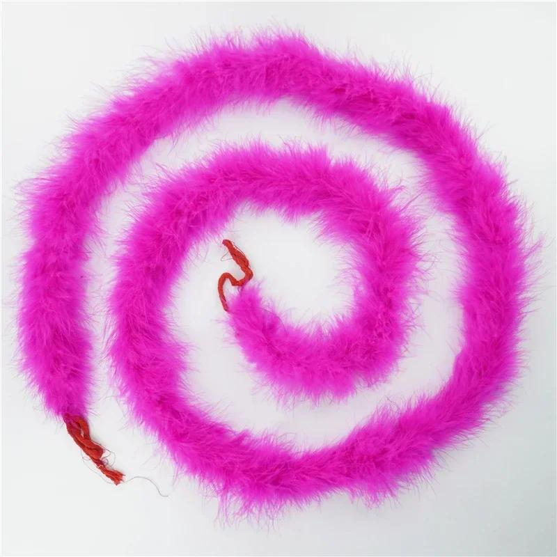 2Meters Black Fluffy Turkey Marabou Feather Boa 18-20g Shawl Wedding Skirt Fringe Trim Feathers On Tape for Clothes Decoration