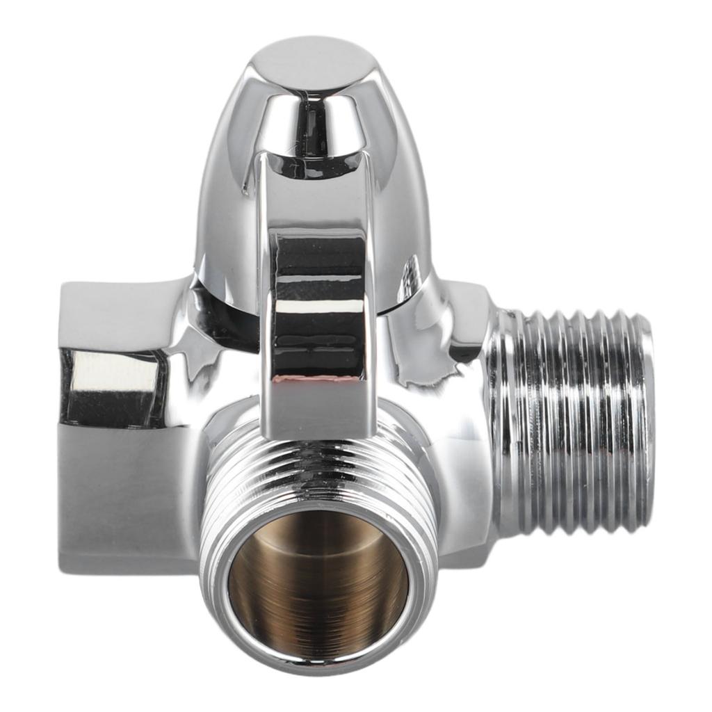 Faucets Fixtures Garden Diverter Valve 1 X G1/2 Inch Plating T Shape Three Way Wall-Mount Practical Replacement