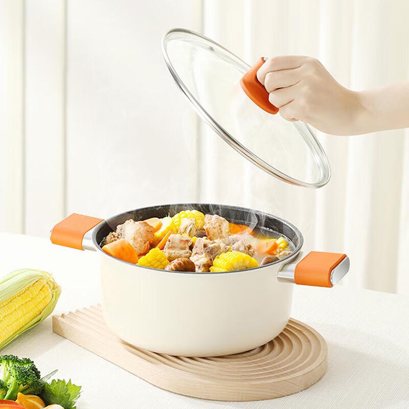 Deslang Jing Orange 4-teiliges Antihaft-Kochgeschirr-Set