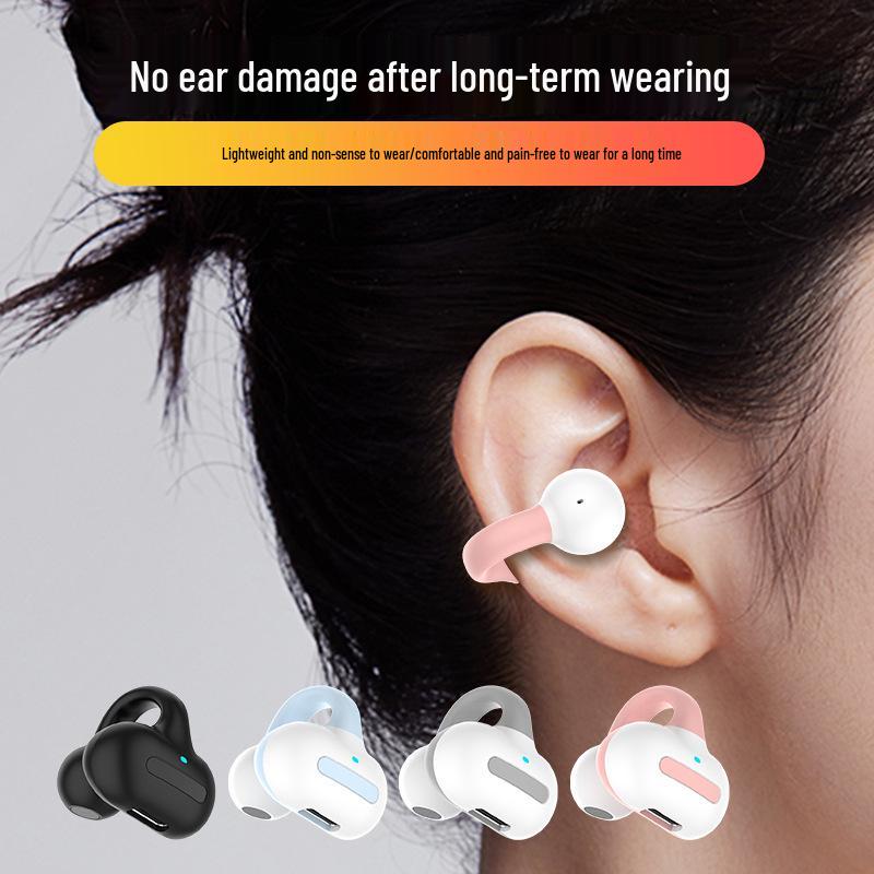 M-S8 Clip-On Bluetooth Earbud: Wireless, Painless Fit for Running and Business, Single Ear Stereo.