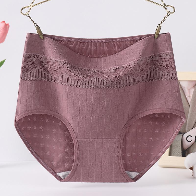 Big Size Female Spring and Autumn Cotton High Waist Comfortable Loose Briefs