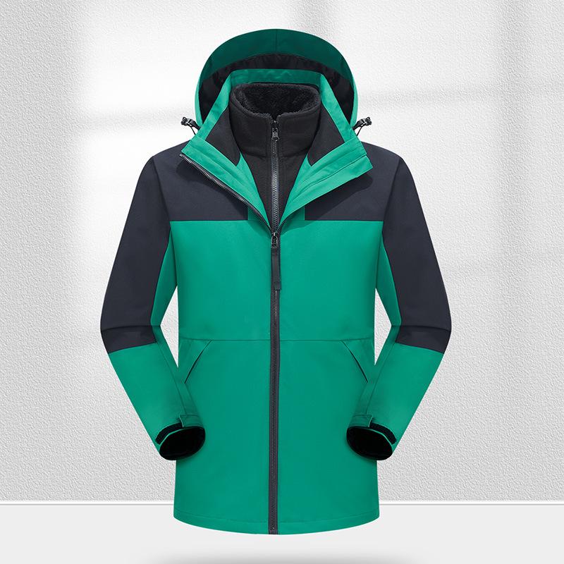 Spot Autumn/Winter Men's 330g Polar Fleece 3-in-1 Windbreaker: Thick, Protective Outdoor Jacket