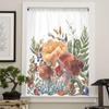 Retro Mushroom Fern Plant Fruit Pine Cone Autumn Sheer Curtains for Kids Bedroom Living Room Voile Window Curtains Tulle Drapes