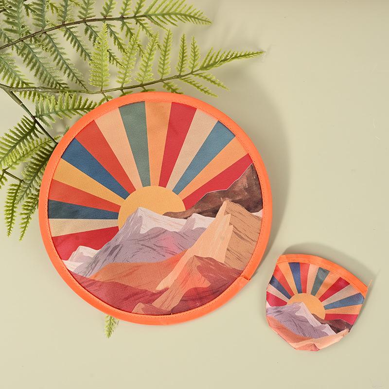 Round Foldable Hand Fans Handheld Folding Fan Portable Pocket Cooling Fans For Summer Events Outdoor Travel Supplies Gift