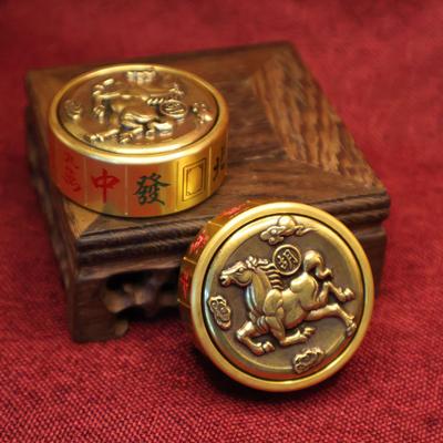 Gossip Fish Fingertip Gyro Pure Copper Ffinger Gyro Rotating Mahjong Fingertip Gyro Decompression Fingertip Toy