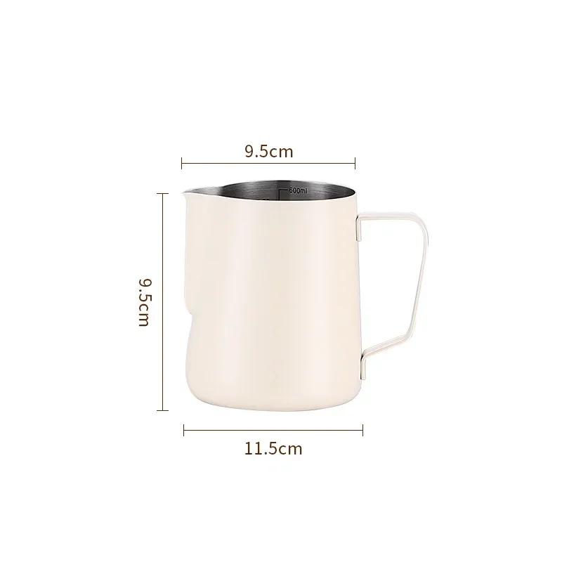 304 Stainless Steel Coffee Milk Frother Jug With Scale Cafe Barista Professional Steam Espresso Coffee Latte Art Kitchen Tools