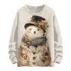 Women's Casual Long Sleeve Woolen Christmas Sweatshirt Fall  Vacation Long Sleeve Pullover