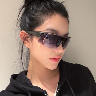 Nowe okulary rowerowe w stylu Y2K, wiatroodporne okulary dla mężczyzn i kobiet, soczewki z folii retrorefleksyjnej, okulary sportowe do jazdy szosowej