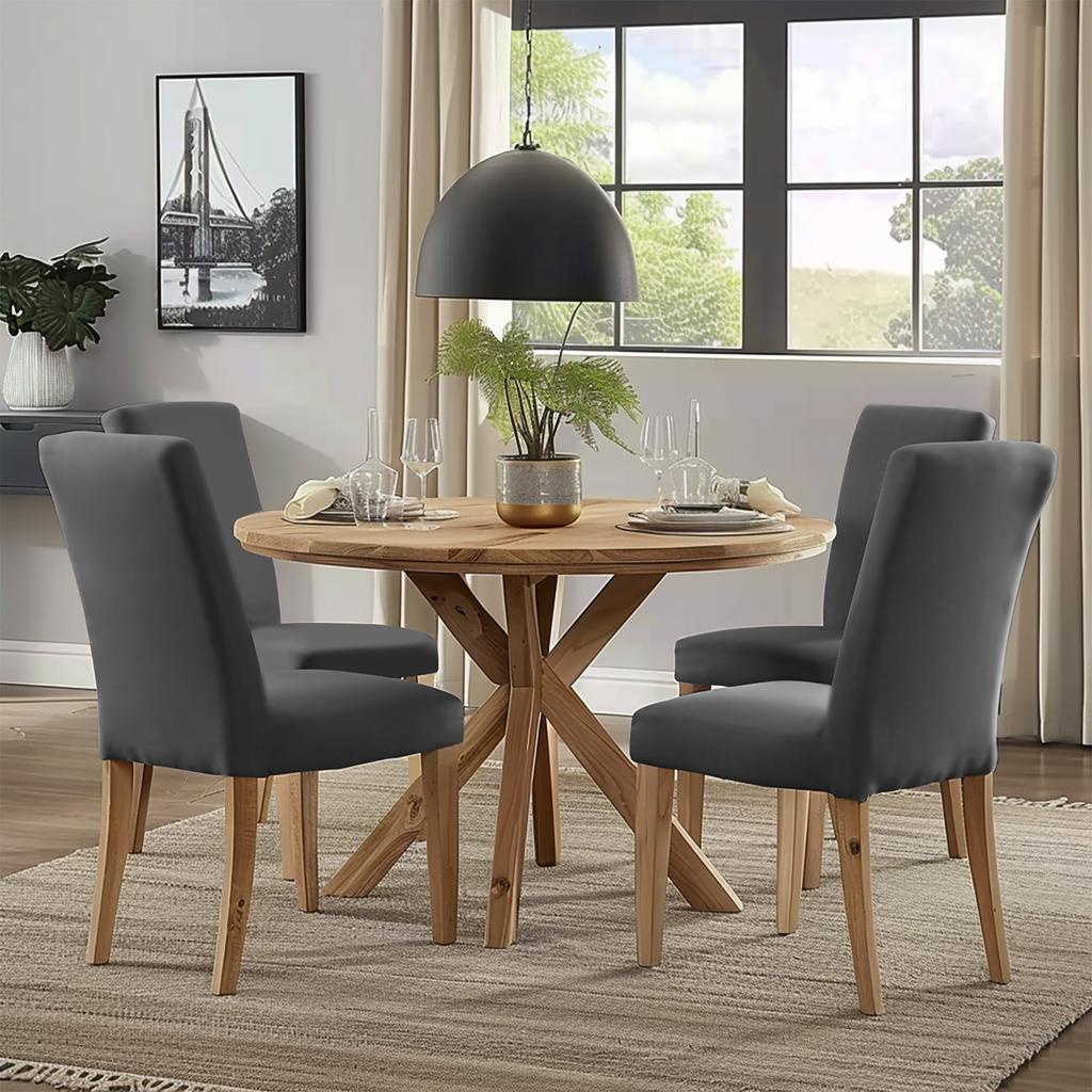 Elastic Solid Color Adjustable Chair Cover Spandex Stretch Slipcovers Chair Seat Covers Kitchen Dining Room Wedding Banquet Home