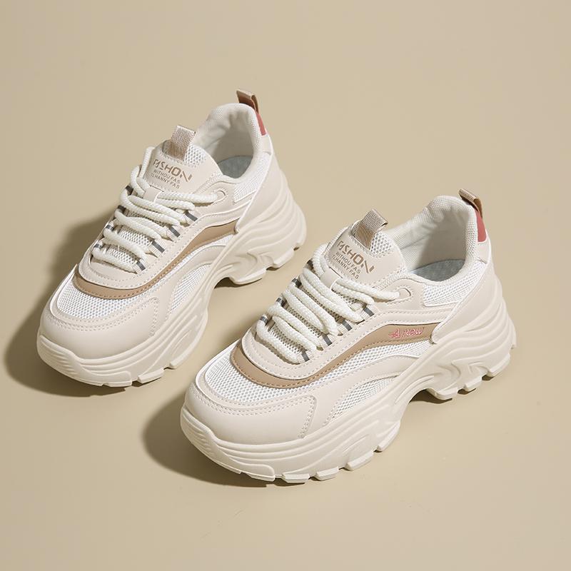 

CRLAYDK Платформа Сетка Белые Массивные Кроссовки для Женщин Повседневная Обувь для Папы Дышащие Женские Клинья для Ходьбы Спорт Теннис 42