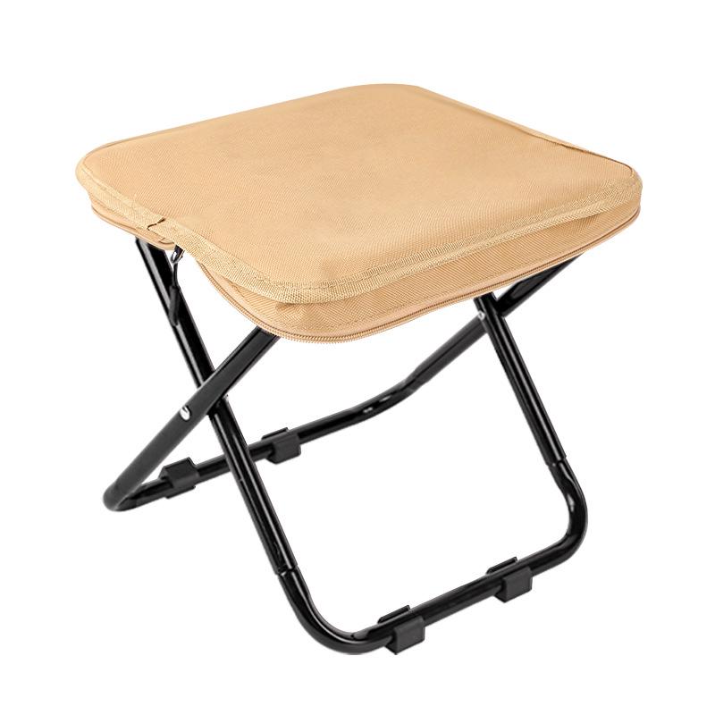Portable Mini Lightweight Folding Chair with Pencil Bag - Outdoor, Camping, Queueing, and Street Stall Use