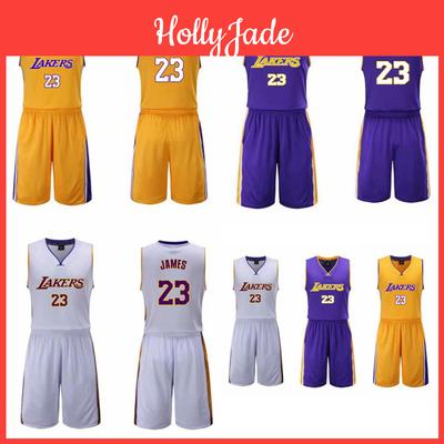Los Angeles Lakers Lebron James Basketball Jersey Set With Polyester Fabric For Men And Sports Enthusiasts