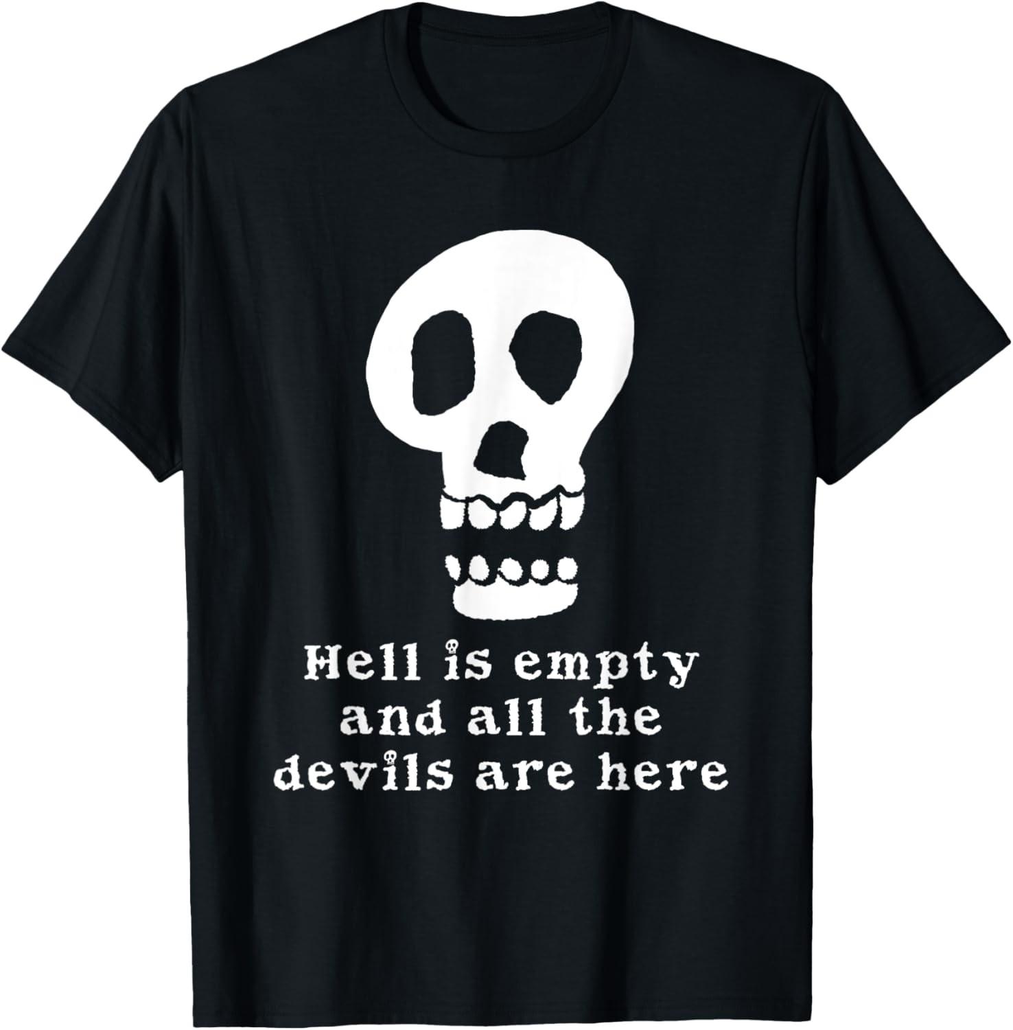 Shakespeare Quote Shirt Sad Depressed Saying Skull Goth T-Shir S разноцветный
