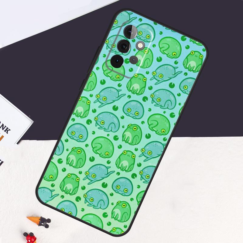 Cartoon Frogs Case For Samsung Galaxy A22 A16 A33 A36 A56 A26 A15 A55 A53 A35 A32 A52 A54 A34 A14 A05 A06