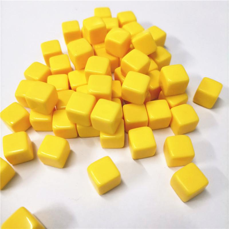 50Pcsset Solid Color Gold Black Blank Square Corner Acrylic Dice Chess Piece Right Angle Sieve 8Mm Cube For Board Game