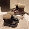 Retro Casual Hairy Thick Soled Snow Boots for Women Winter   Warm Comfortable Fashion Versatile Plush Chunky Cotton Boots