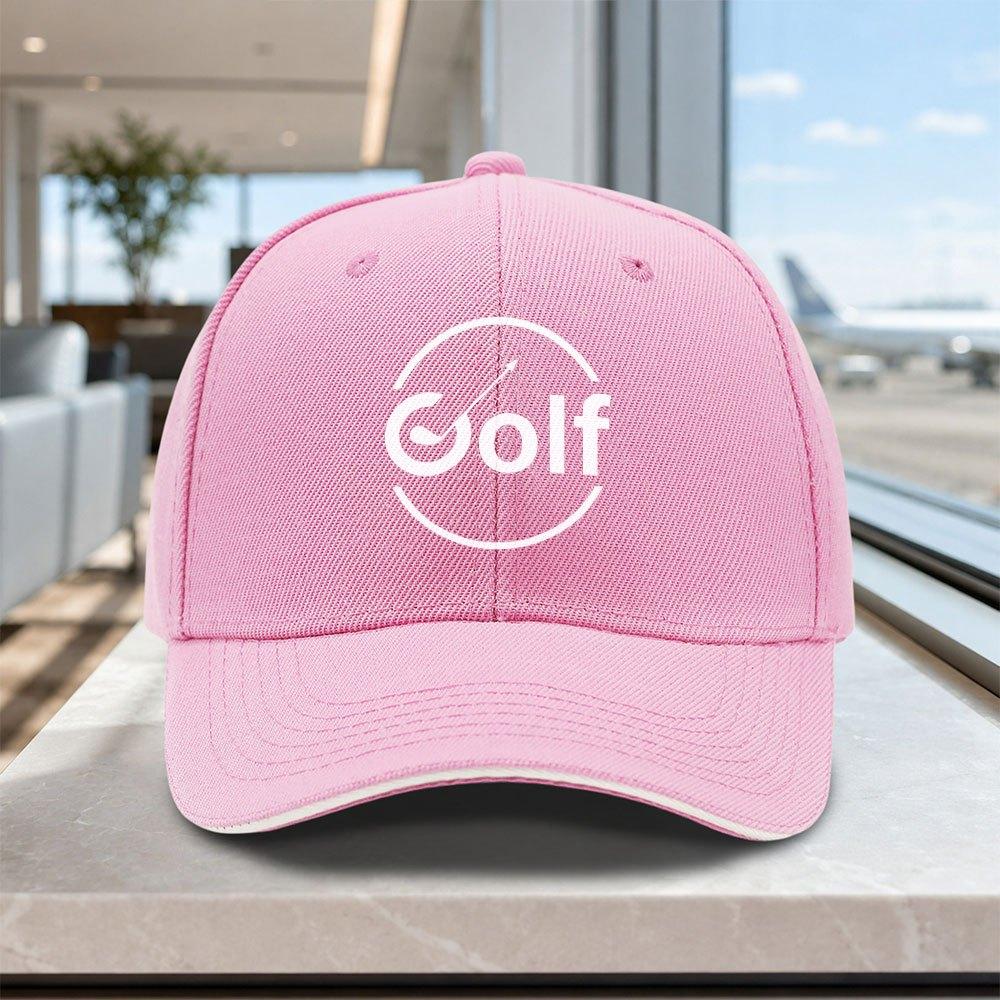 Adjustable Golf Sandwich Baseball Cap  Lightweight Printed Unisex Hat for Outdoor Weddings Parties