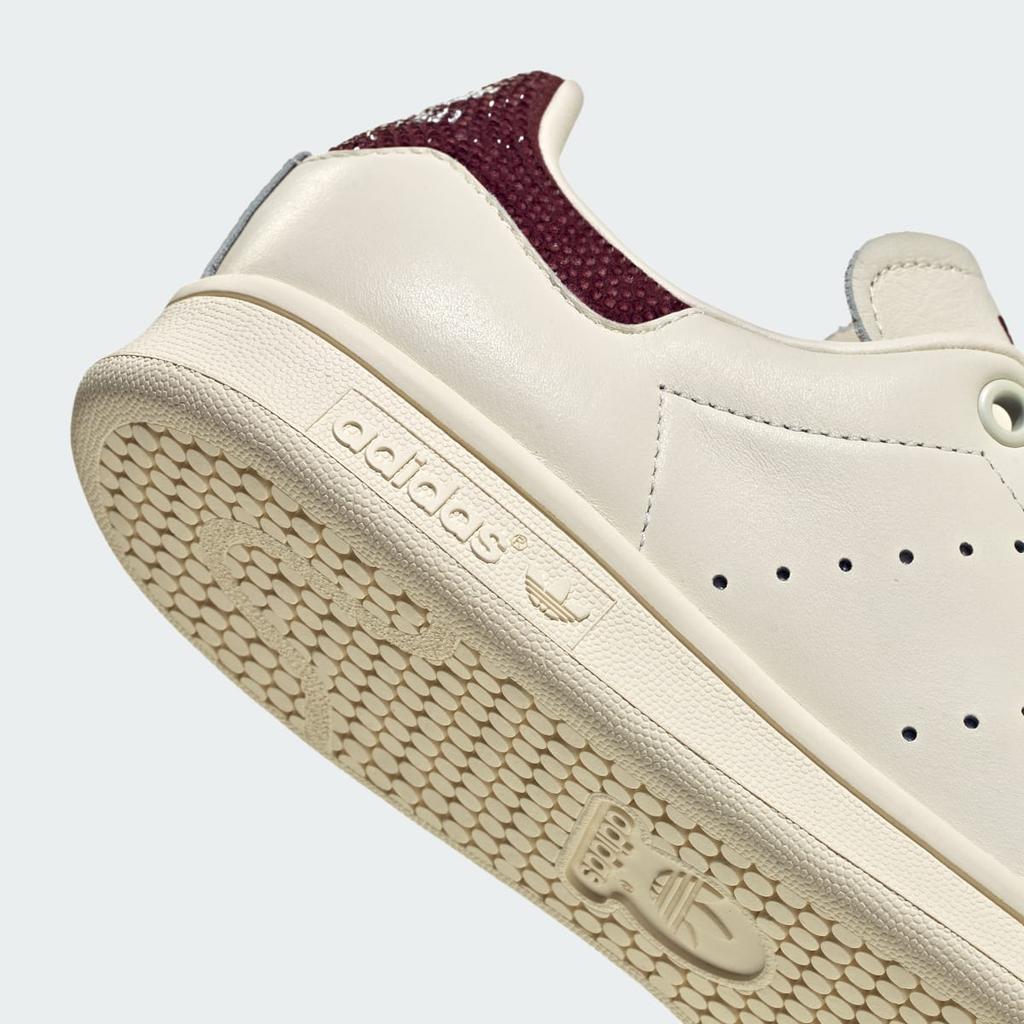 adidas STAN SMITH LC0524 Unisex Originals Sneakers Off White / Maroon / Gold Metallic