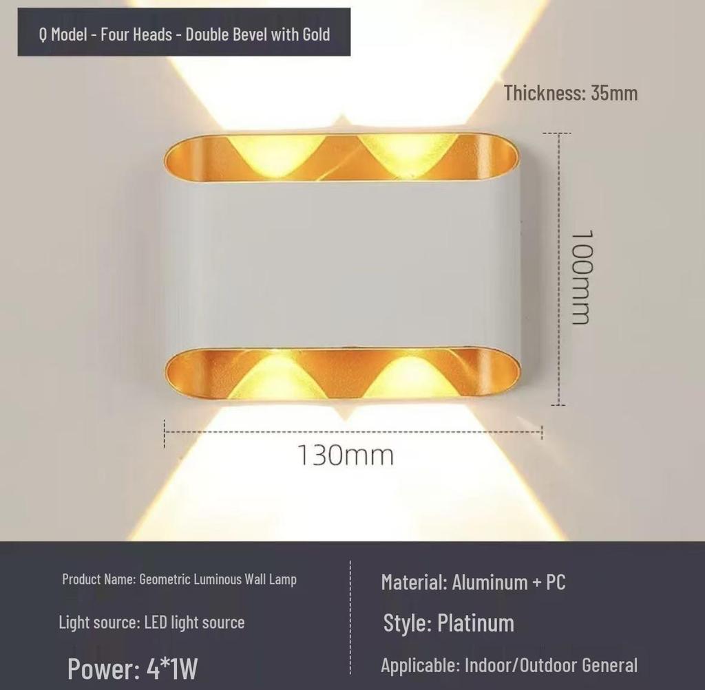 Modern Minimalist Four-Leaf Clover Outdoor Waterproof Wall Light for Courtyard, Balcony, and Aisle Decoration