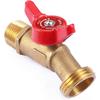European American Brass Ball Valve Quarter Turn Water Tank Spigot Rain Barrel with Bulkhead Fitting 1/2in 3/4in Male Thread