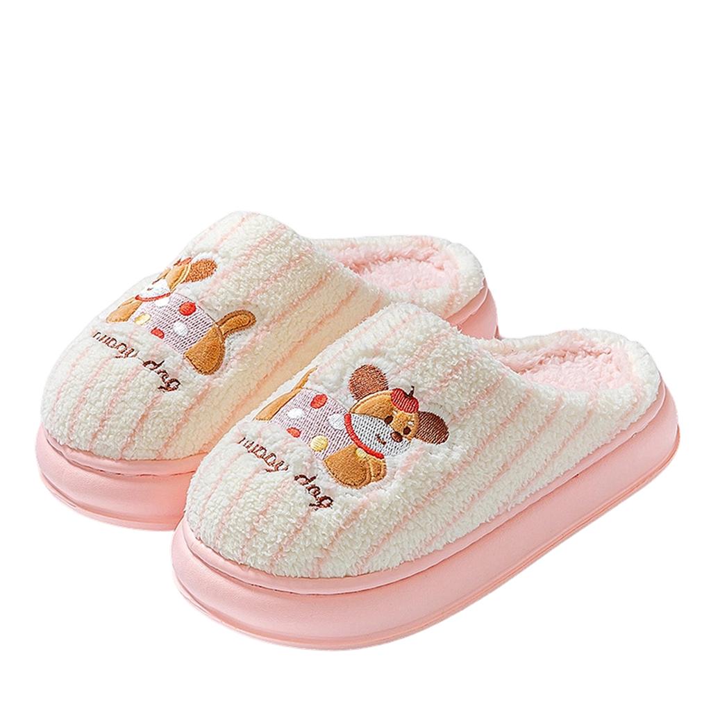 Couple's Indoor Winter Cotton Slippers with Thick, Lightweight and Warm for Home