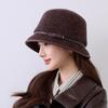 Internet-Berühmtheit Explosion High-End Woll-Beckenhut Damen Herbst und Winter Vielseitig Gesicht klein Warmer Hut Direkt vom Hersteller