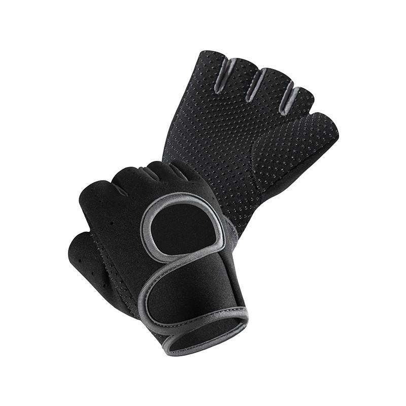 Sports Gloves Dumbbell Equipment Training Anti-slip Breathable Fitness Cycling Rock Climbing Half-fingered To Protect Wrists Prevent Calluses Size M fits palm circumference 18-21cm