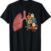 T-shirt Femme Pulmonologiste Anatomie Pulmonaire Florale Vie Respiratoire
