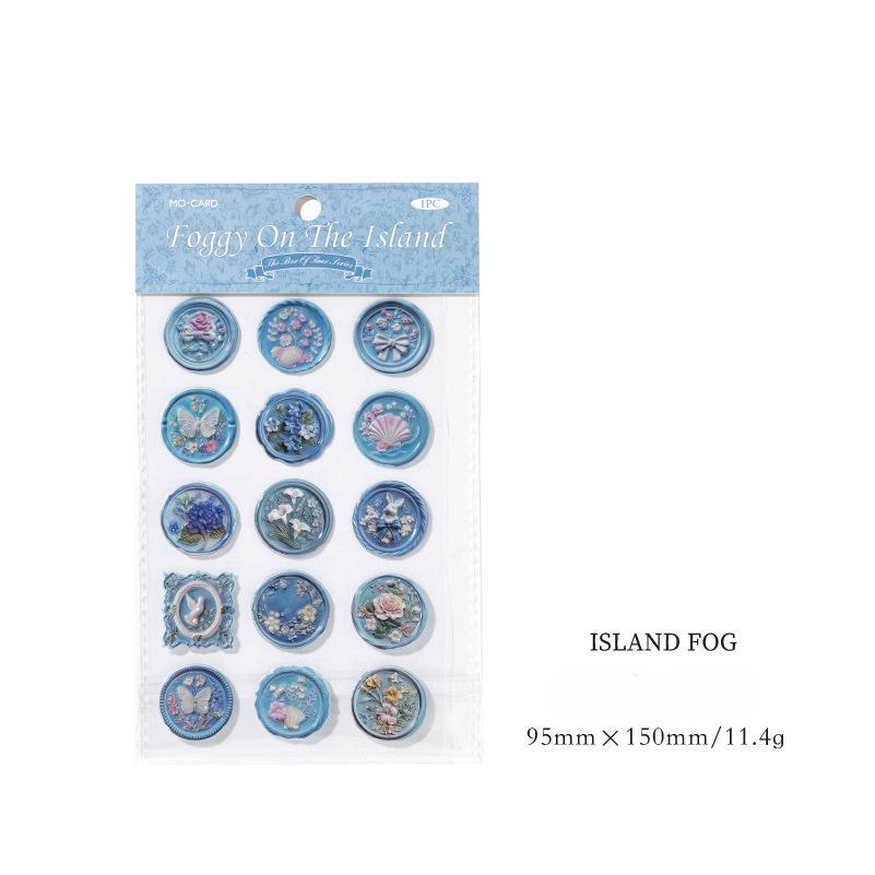 18pcs/20pcs Bag Wax Seals Stamp Sticker for Kid Vintage European Style Candy Color Sticker for Children DIY Decroative Scrapbook