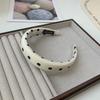 1/2pcs 3CM Vintage Women Lattice Headband Lady Girls Sponge Press Hair Hoop Female Casual Shopping Head Wears Hair Accessories