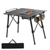 Mobile Egg Roll Multi-Functional Outdoor Aluminum Camping Table with Lifting Extension 