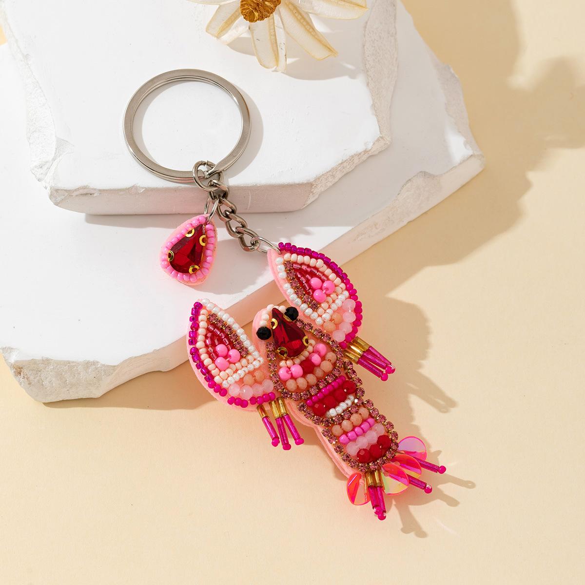 Animal Jewelry Pendant, Unique Design Crayfish Keychain, Fashionable Versatile Charm One Size красный