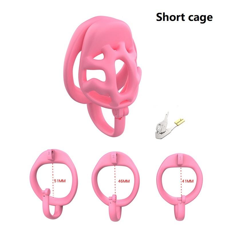 Male Penis Chastity Cage Set Small Bird Chastity Cage With 3 Size Rings Belt Penis Lock Ring Bondage Slave Man Sex Toy