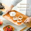 Wood Grain Style Japanese Fruit Plate - Bone Dish for Snacks & Desserts