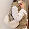 IELGY Ladies Underarm Bag Loose Feel Large Capacity Black Dumpling Bag