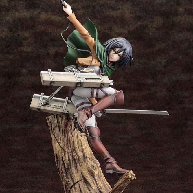 Attack On Titan Artfx J Levi Mikasa Ackerman Renewal Package PVC Action Figure Anime Figure Model Toys Collection Doll Gift