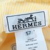 Excellent HERMES hat Calvi Serie Metal Bucket Hat yellow cotton Women 57 Used