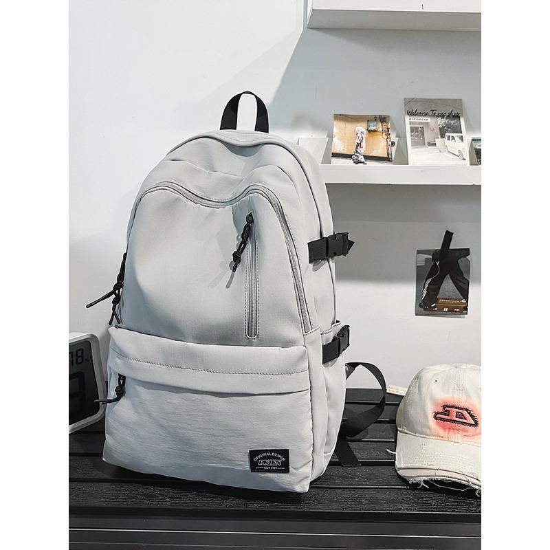 

Повседневный рюкзак Новый простой рюкзак для ученика средней школы дорожный рюкзак серый