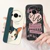 Für Redmi A3 Hülle Niedliche Cartoon Katze Ästhetisch Blumenmädchen Junge Stoßfeste Silikon-Rückabdeckung Für Xiaomi Redmi A3 Handyhülle Coque