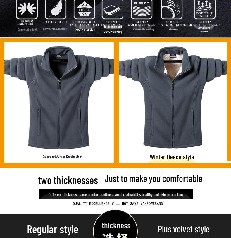 Plus Size Men's Lambskin Jacket and Sweater for Autumn/Winter 