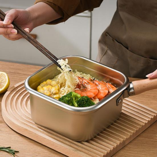 Stainless Steel Deep Fryer 5-in-1 Fryer Steamer Baker Strainer Portable Outdoor Cooking Pot with Basket