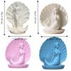 Leichter Luxus Meerjungfrau in Muschel Statue 3D Gedruckt Schreibtisch Dekoration Meerjungfrau Figur Geschenk