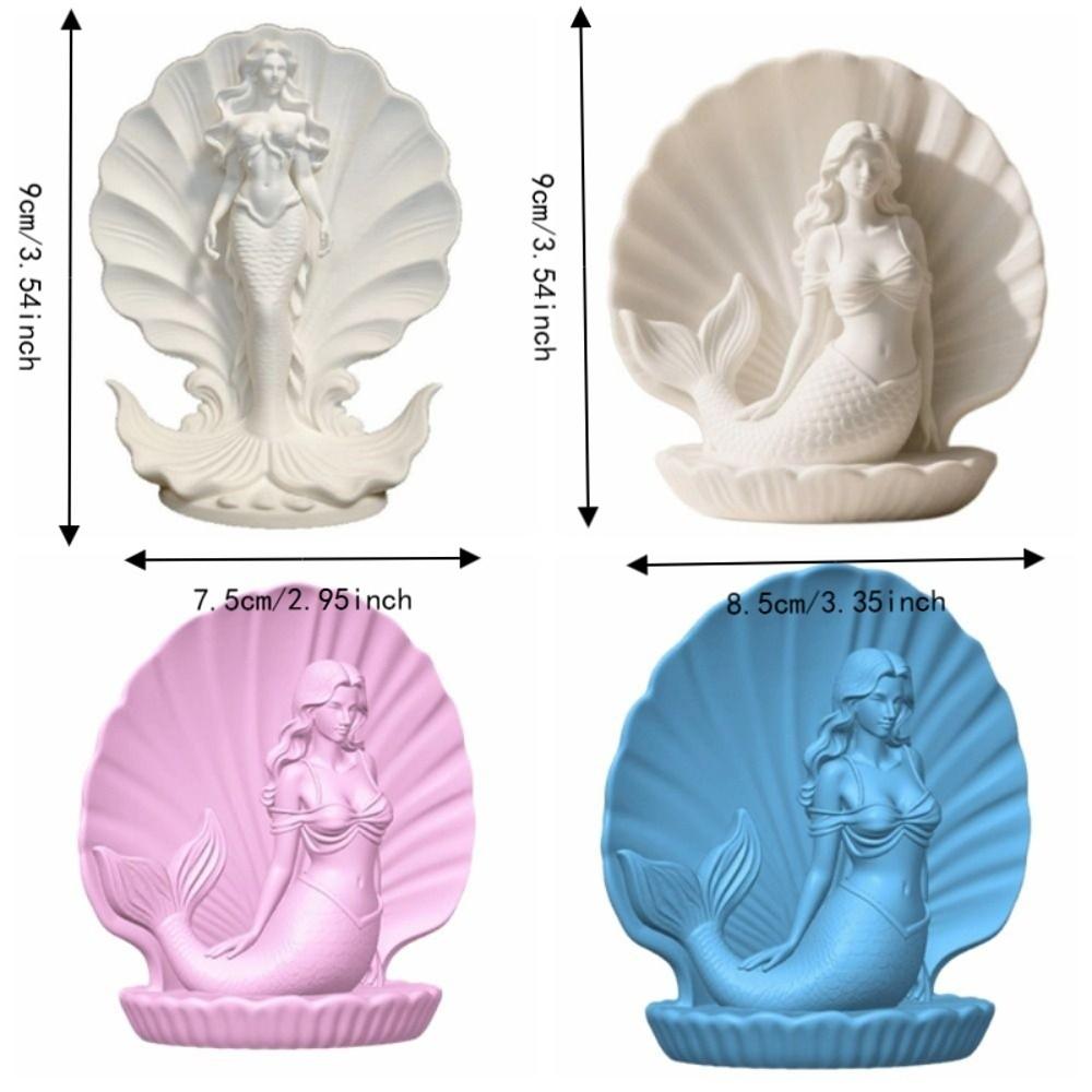 Leichter Luxus Meerjungfrau in Muschel Statue 3D Gedruckt Schreibtisch Dekoration Meerjungfrau Figur Geschenk